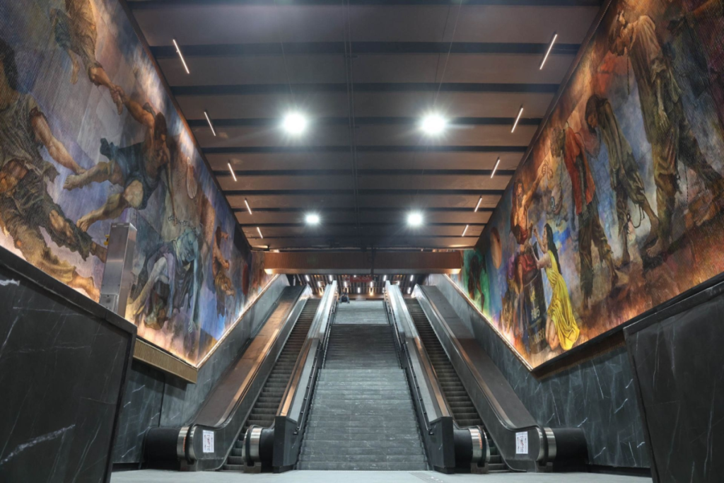 holographic mural apoteosis cdmx metro