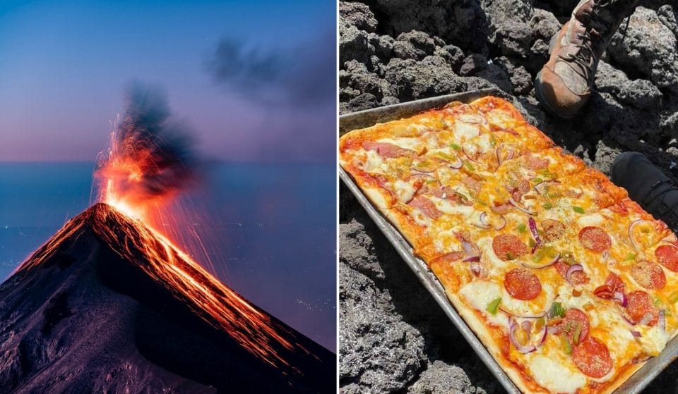 Insolite : La dernière tendance food ? Des pizzas cuites à la chaleur de la lave d&rsquo;un volcan !