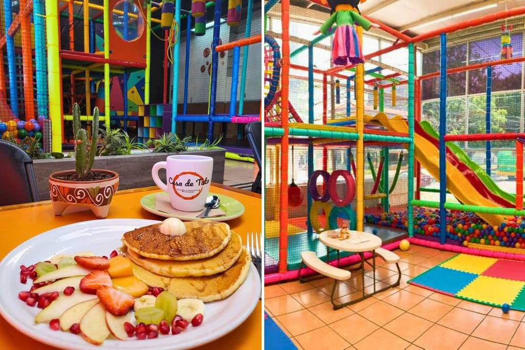 places to have breakfast with a play area