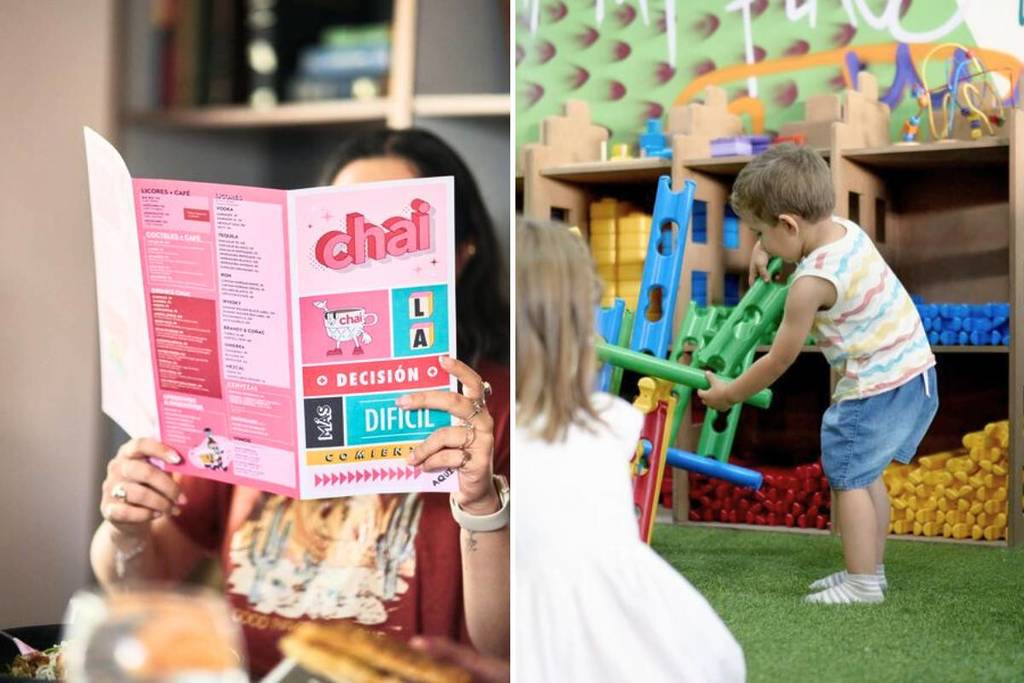 places to have breakfast with a play area