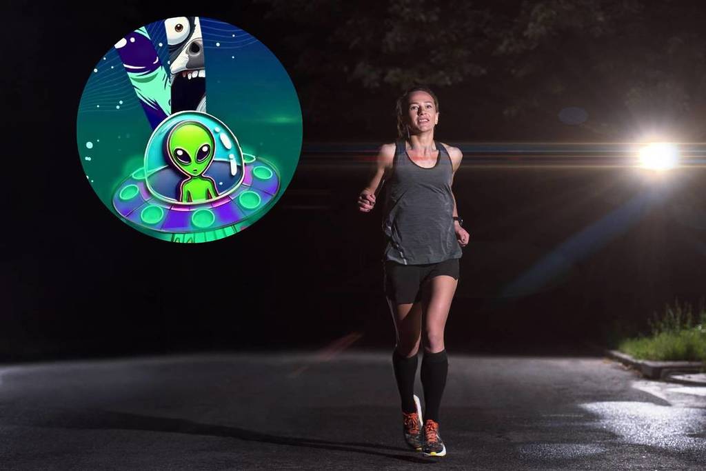 carrera nocturna temática aliens