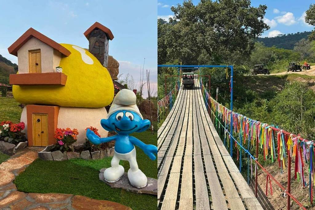 Nueva aldea pitufos parque atracciones Mazamitla