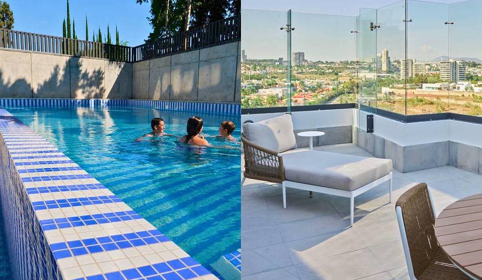 The day pass for this hotel costs $1,500 for four people! You’ll enjoy the pool, a room, and an enviable view of Guadalajara