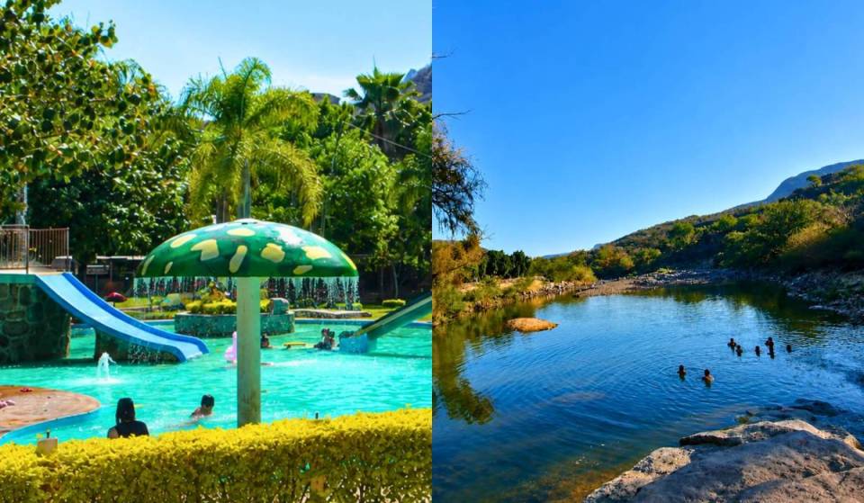 Escape to this hot springs resort near Guadalajara starting at $150: it features camping, water slides, and fishing