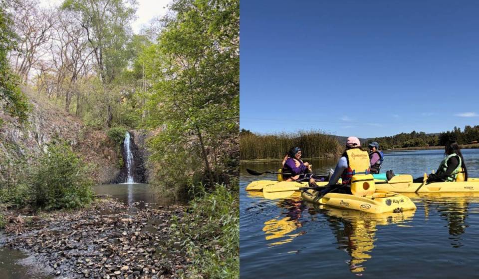 Esta experiencia cerca de Guadalajara incluye kayak, senderismo, cascada y visita a un pueblo mágico en un solo día