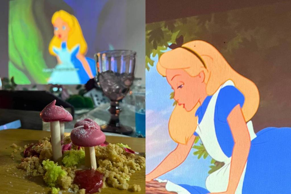 cena alicia país maravillas