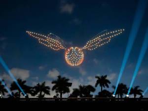 This magnificent drone show brings Harry Potter to the skies across two magical nights at Newcastle Racecourse featuring Audible Listening Tents