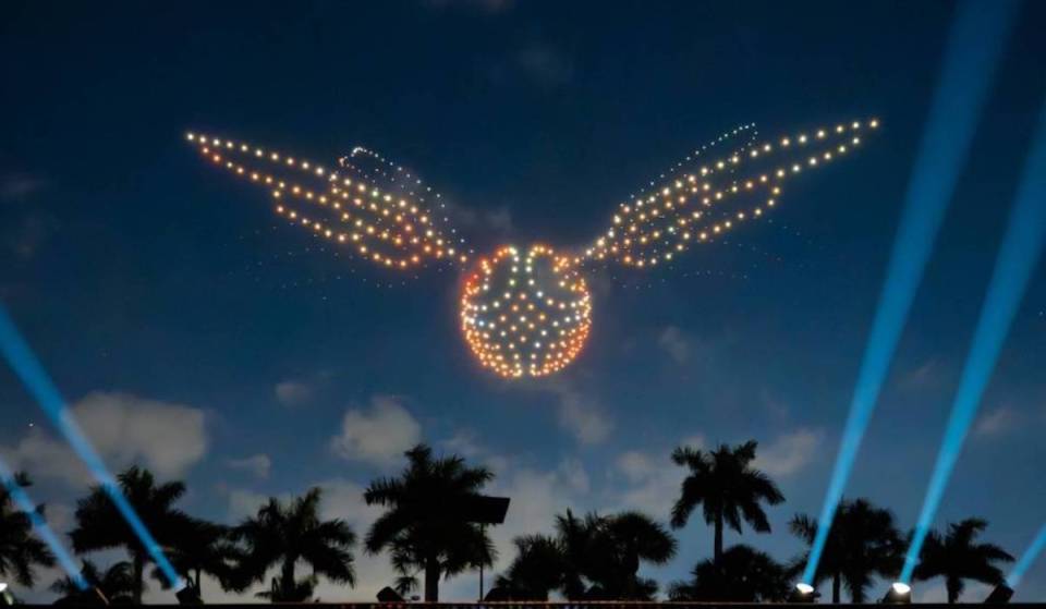 This magnificent drone show brings Harry Potter to the skies across two magical nights at Newcastle Racecourse featuring Audible Listening Tents