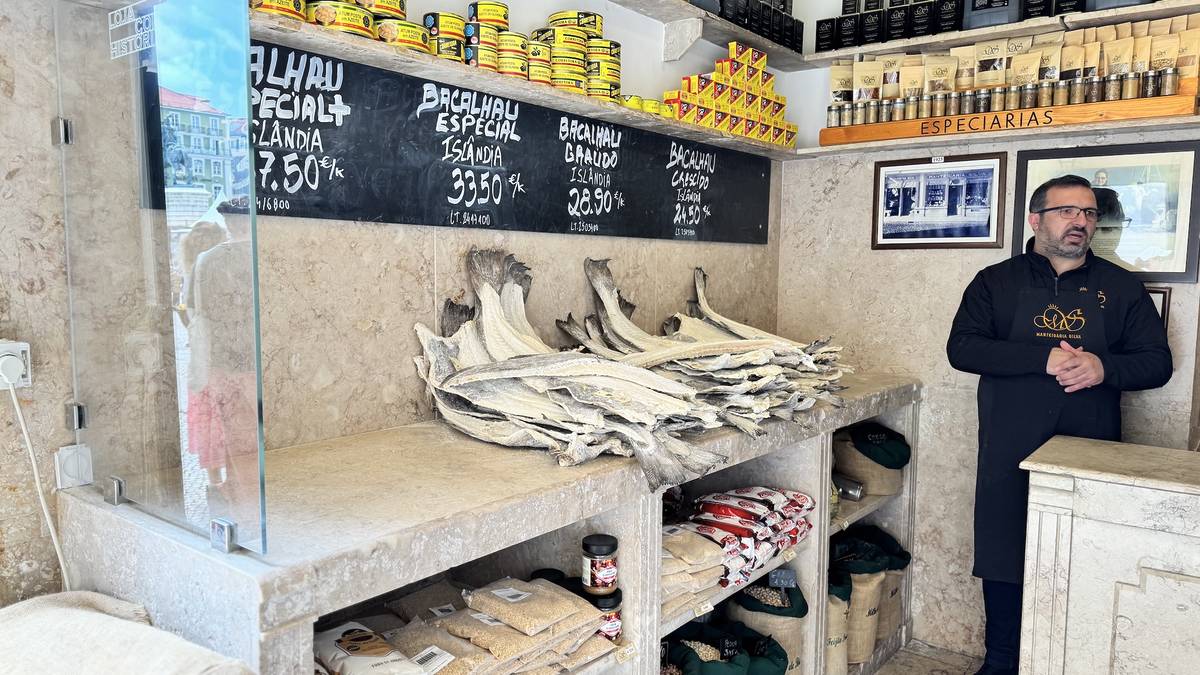 Bacalhau seco na Manteigaria Silva