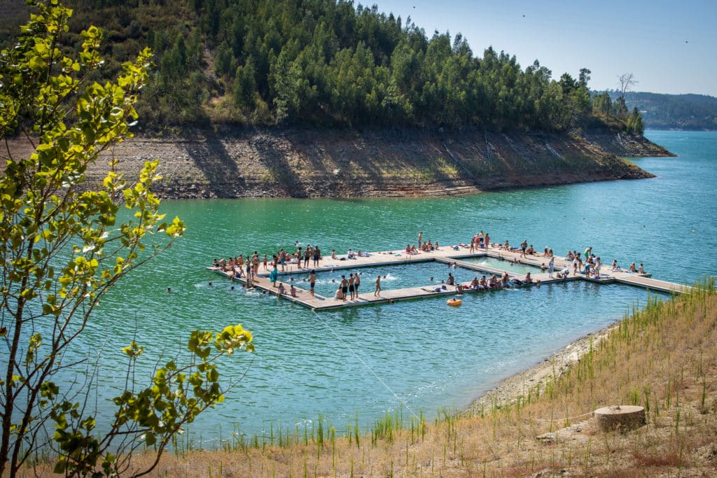 river beach at Aldeia do Mato in Abrantes