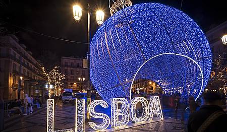 luzes de natal no chiado