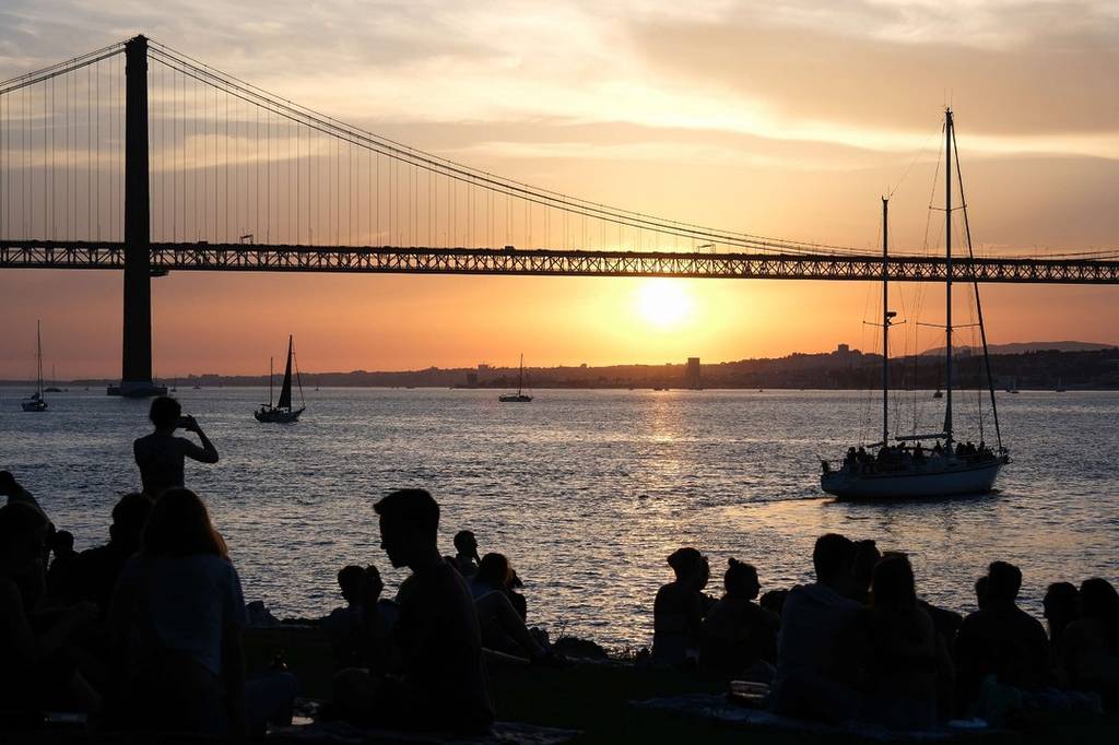 Jardim do Rio bei Sonnenuntergang 
