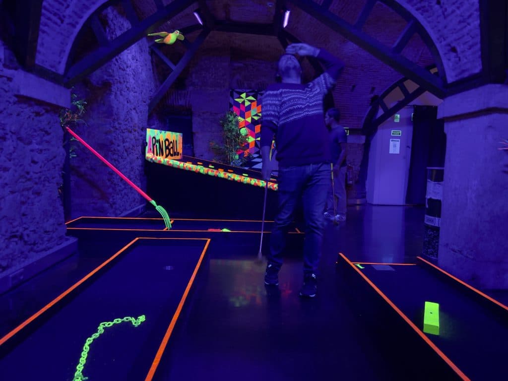pista del minigolf indoor di Lisbona