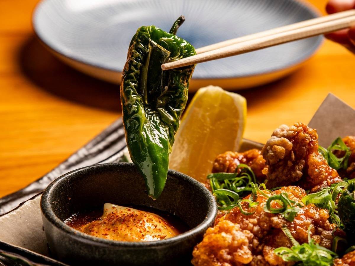 comida picante no afuri, malagueta verde