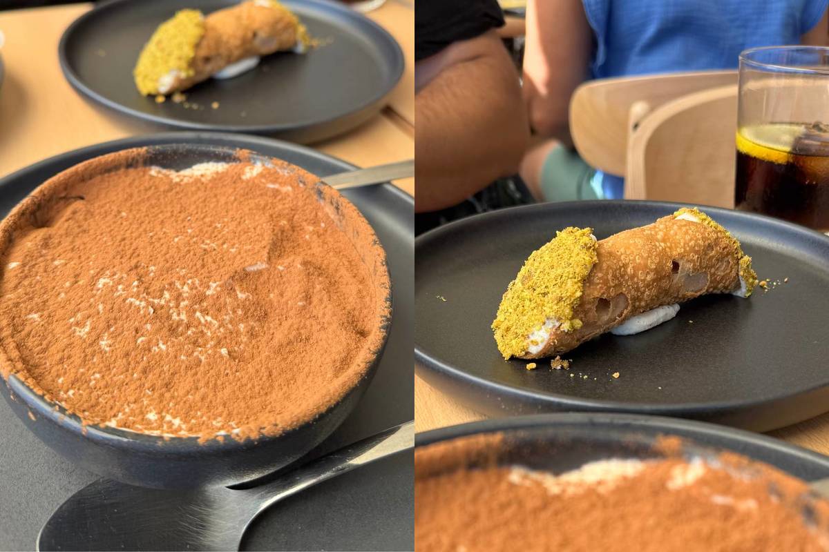 Tiramisù e Cannoli Siciliano na Focacceria BM