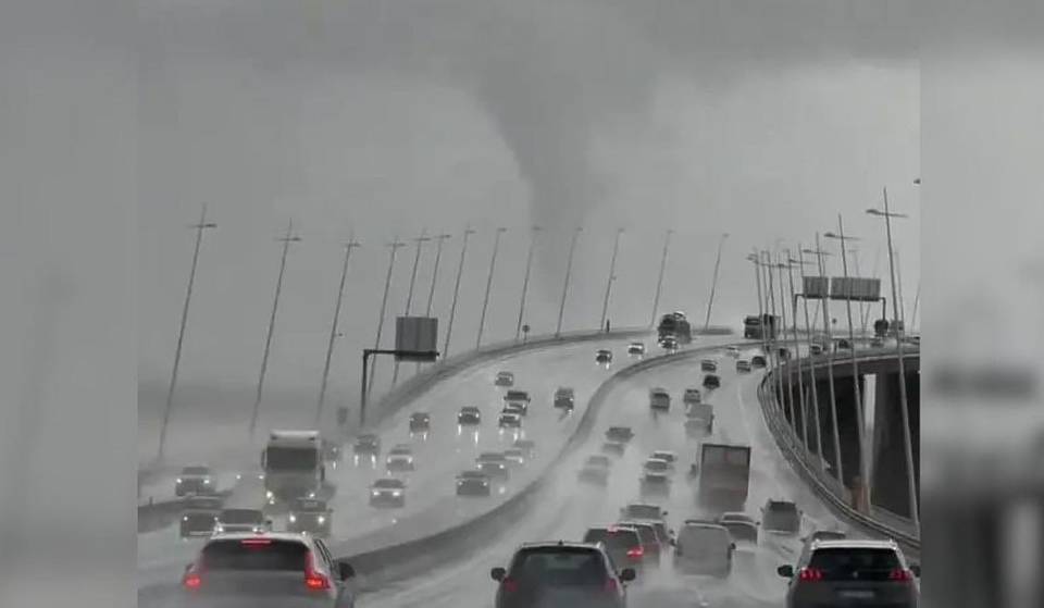 Tornado junto à Ponte Vasco da Gama assustou lisboetas