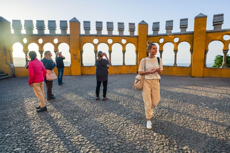 people at the Pena Palace in Sintra