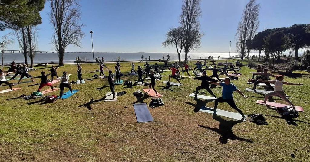 yoga a Lisbona, nel Parque das Nações