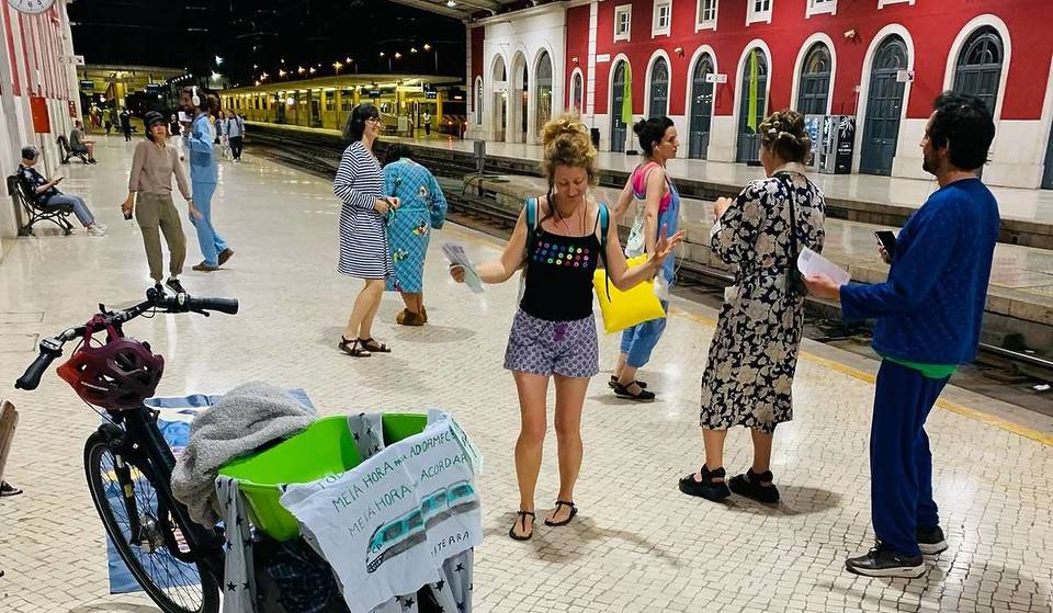 Slumber party “invades” train stations across Europe, Lisbon included