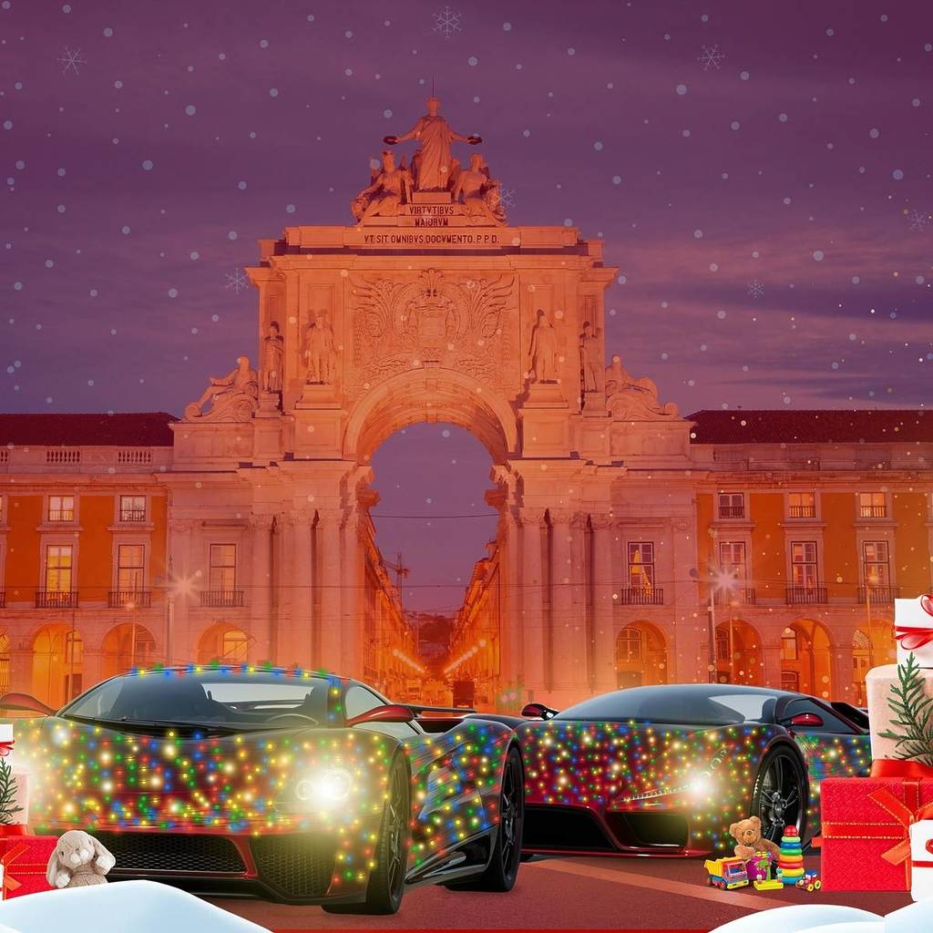 cartaz desfile de carros iluminados