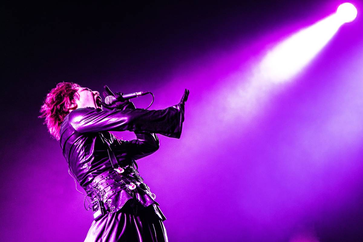 vocalista de metal no festival evil live