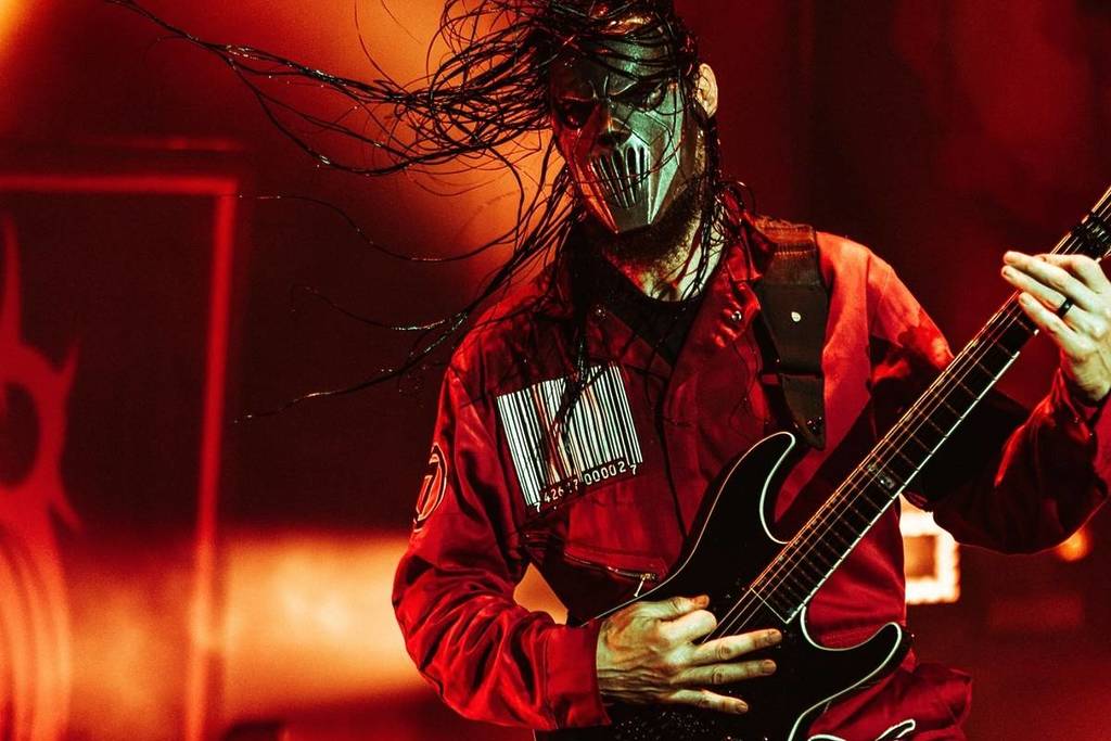 guitarrista da banda slipknot Micj Thomson, festival evil live