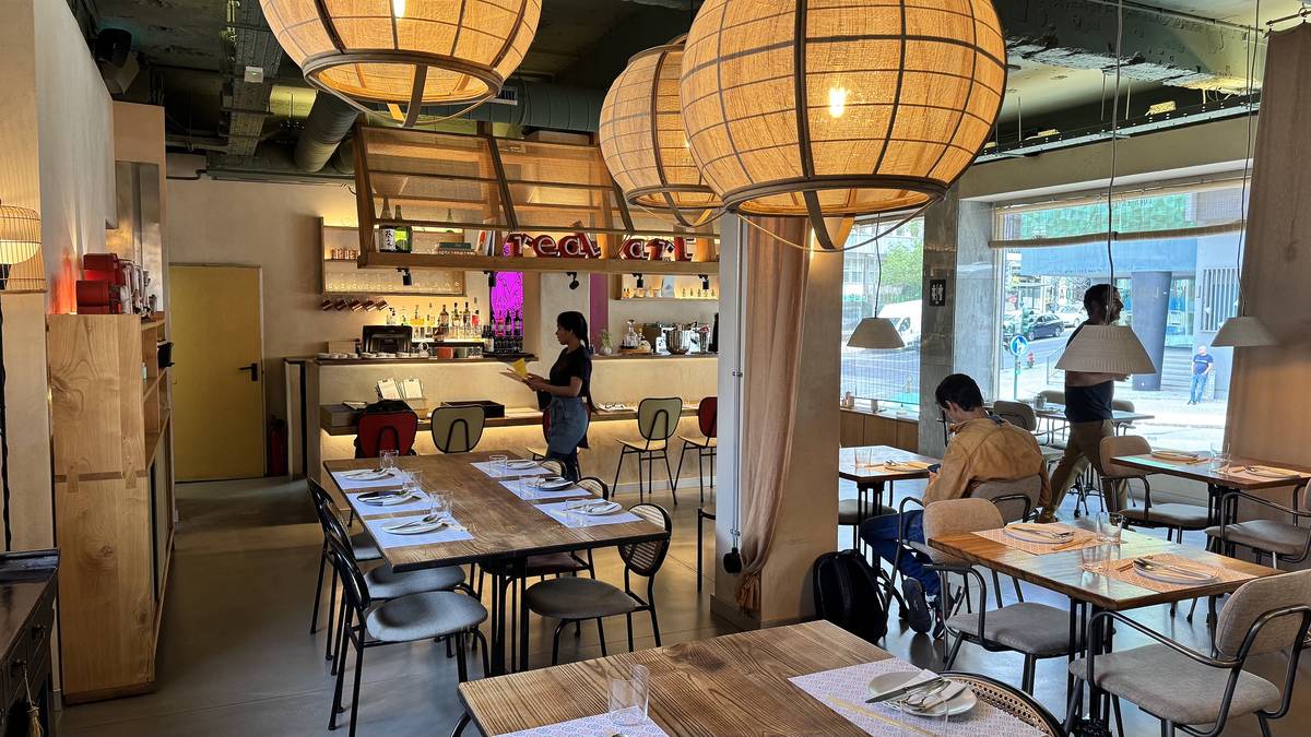 A sala de refeições do Luka Lisboa