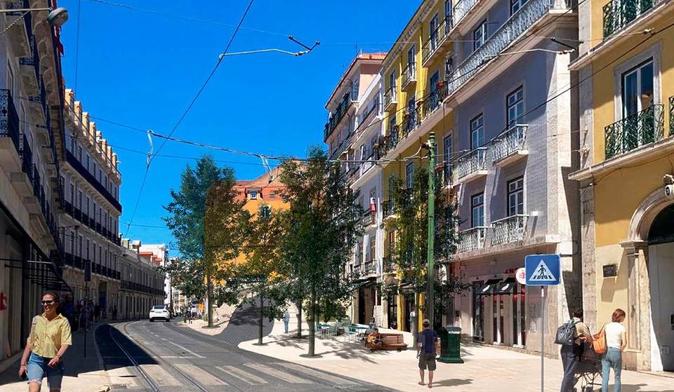 Eine der &#8222;stinkendsten&#8220; Straßen Lissabons wird mit neuen Bürgersteigen und noch mehr Grünanlagen aufgewertet