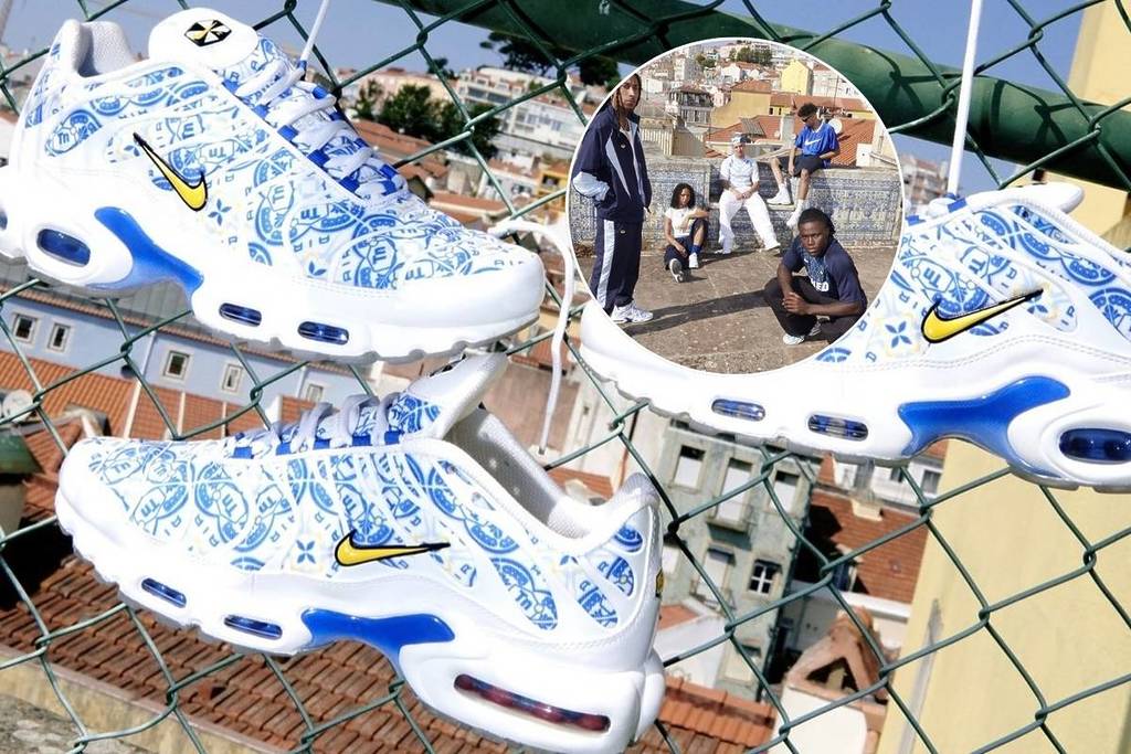 Il giocatore Quenda con le nuove scarpe da ginnastica Nike Air Max Plus Lisbon