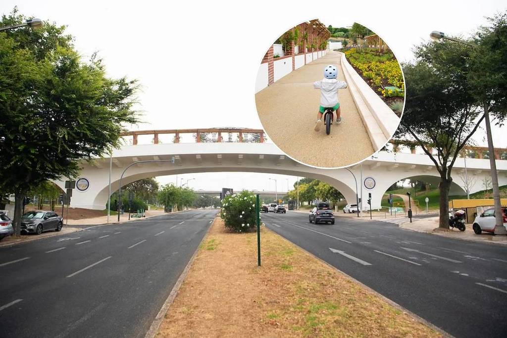 ponte ciclopedonal sobre a Avenida Almirante Gago Coutinho