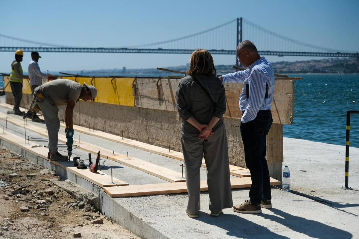 obras no cais do ginjal