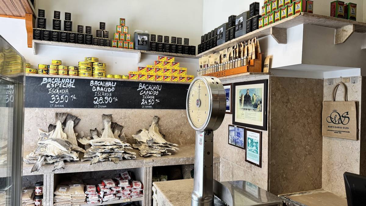 Área da loja onde o bacalhau é Rei