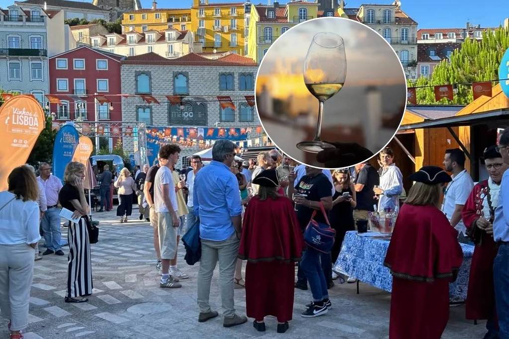 Momenti estivi del vino di Lisbona
