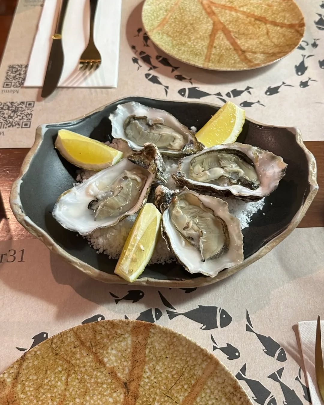 ostras no restaurante solar 31 de calçada