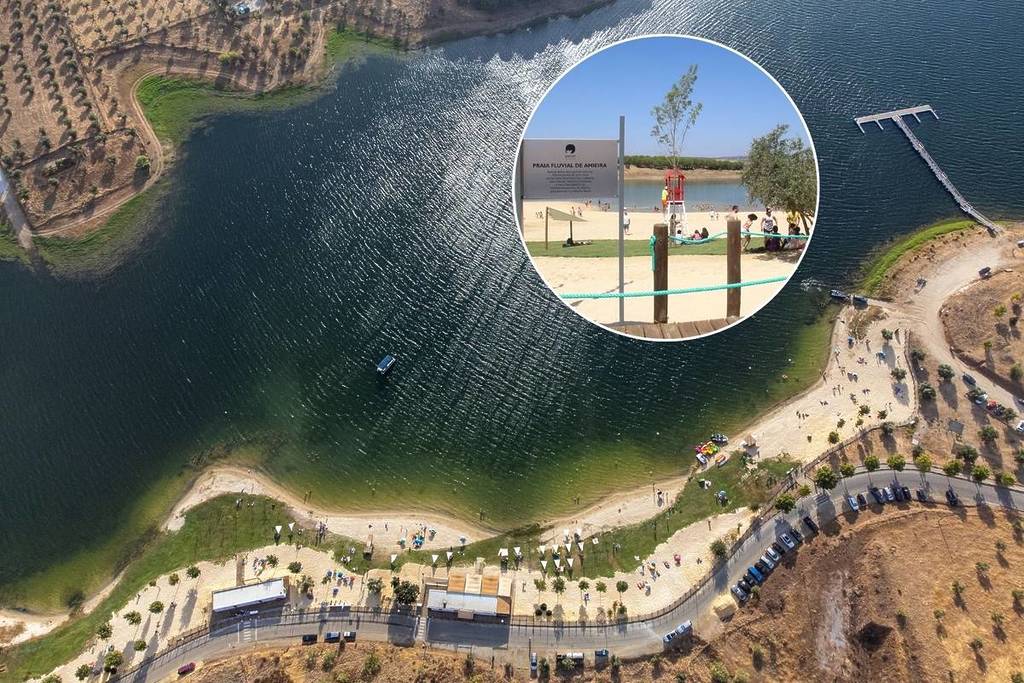 Strand des Flusses Amieira