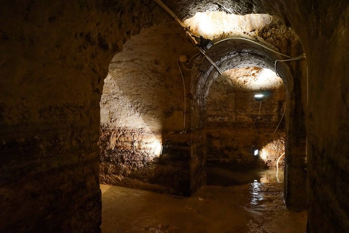 paredes das Galerias Romanas de lisboa