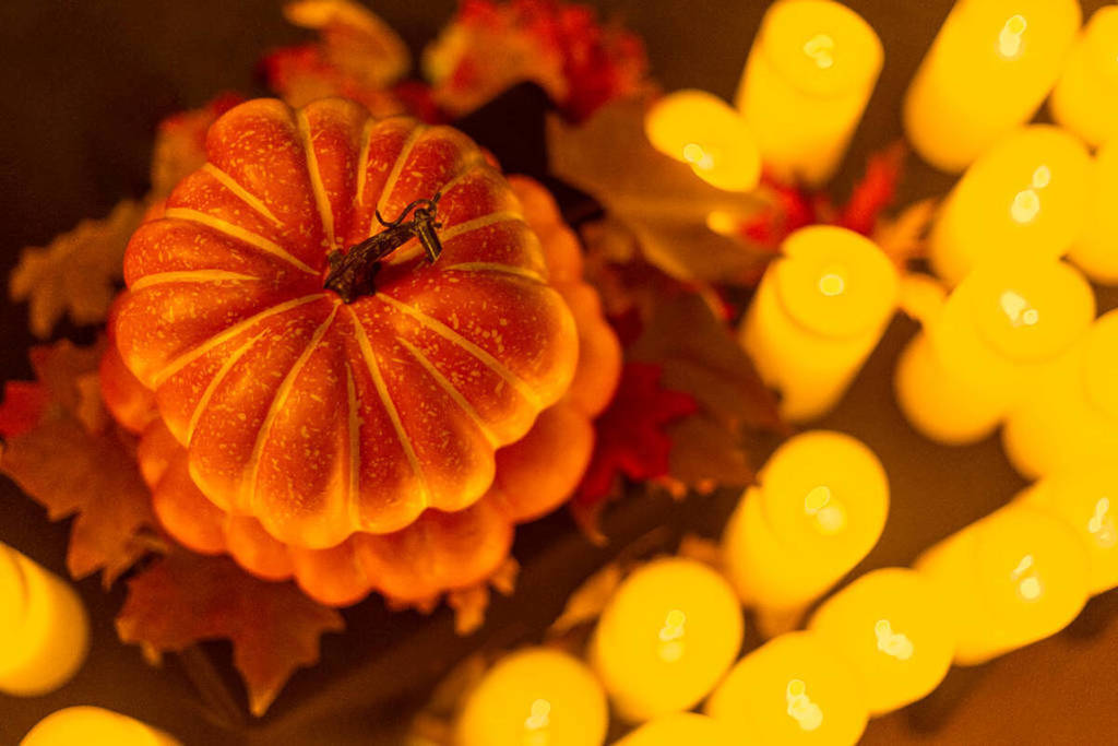 Pumpkin with candles at Candlelight Halloween