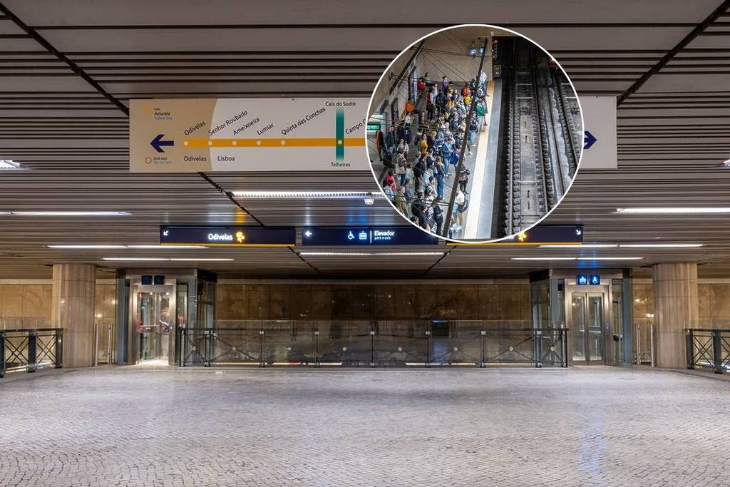 grève du métro de lisbonne, station de métro vide