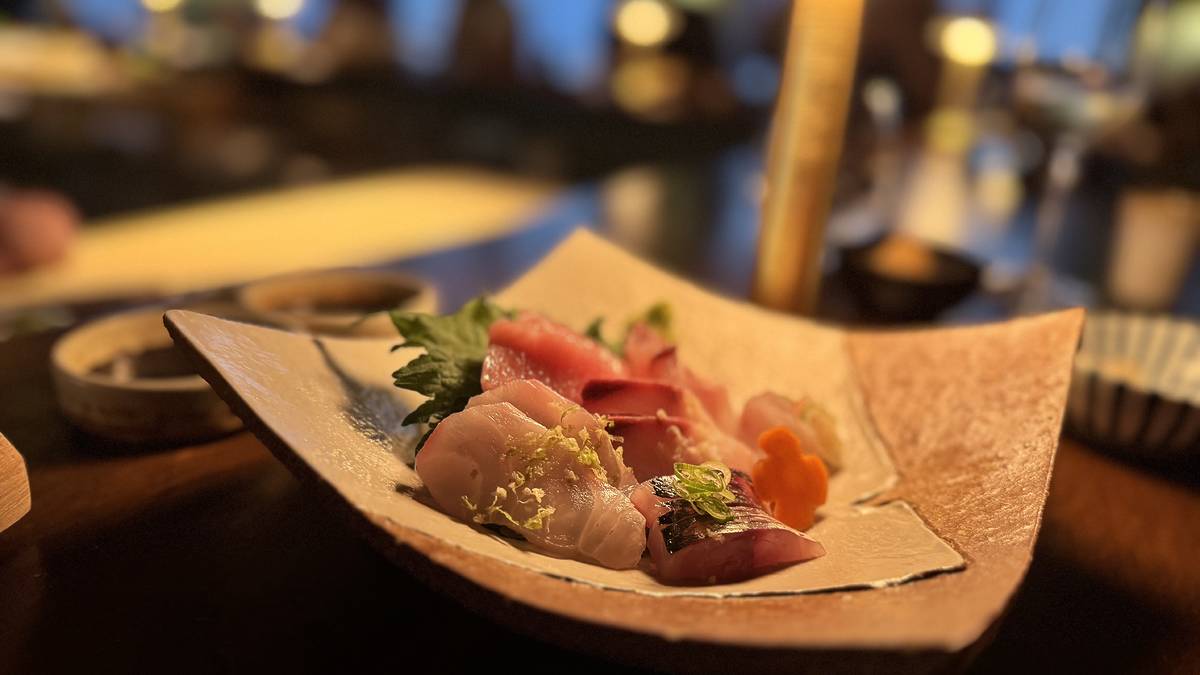 Seleção de Sashimi no Mimi Omakase