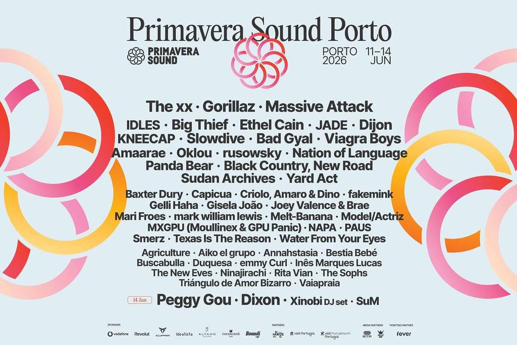 O cartaz do Primavera Sound Porto 2026 conta com The xx, IDLES e mais