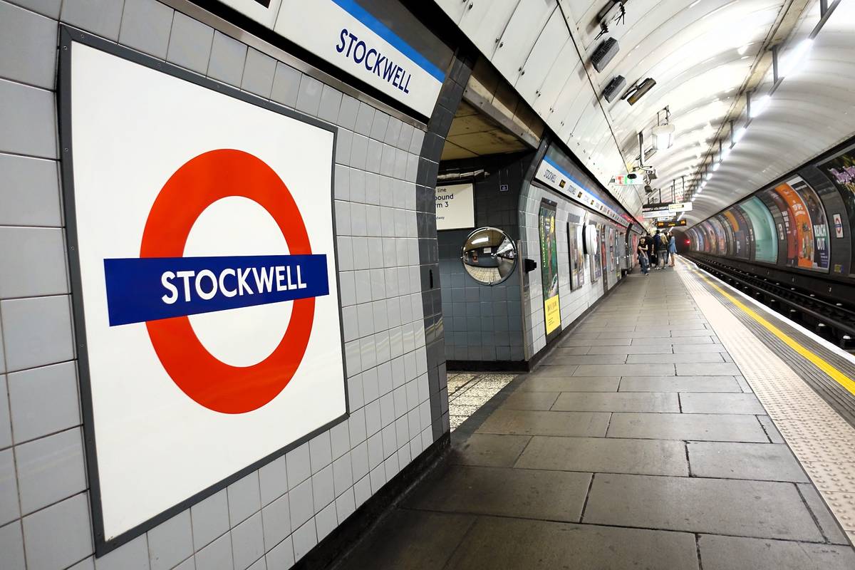 estação de metro stockwell, perto de little portugal, em londres
