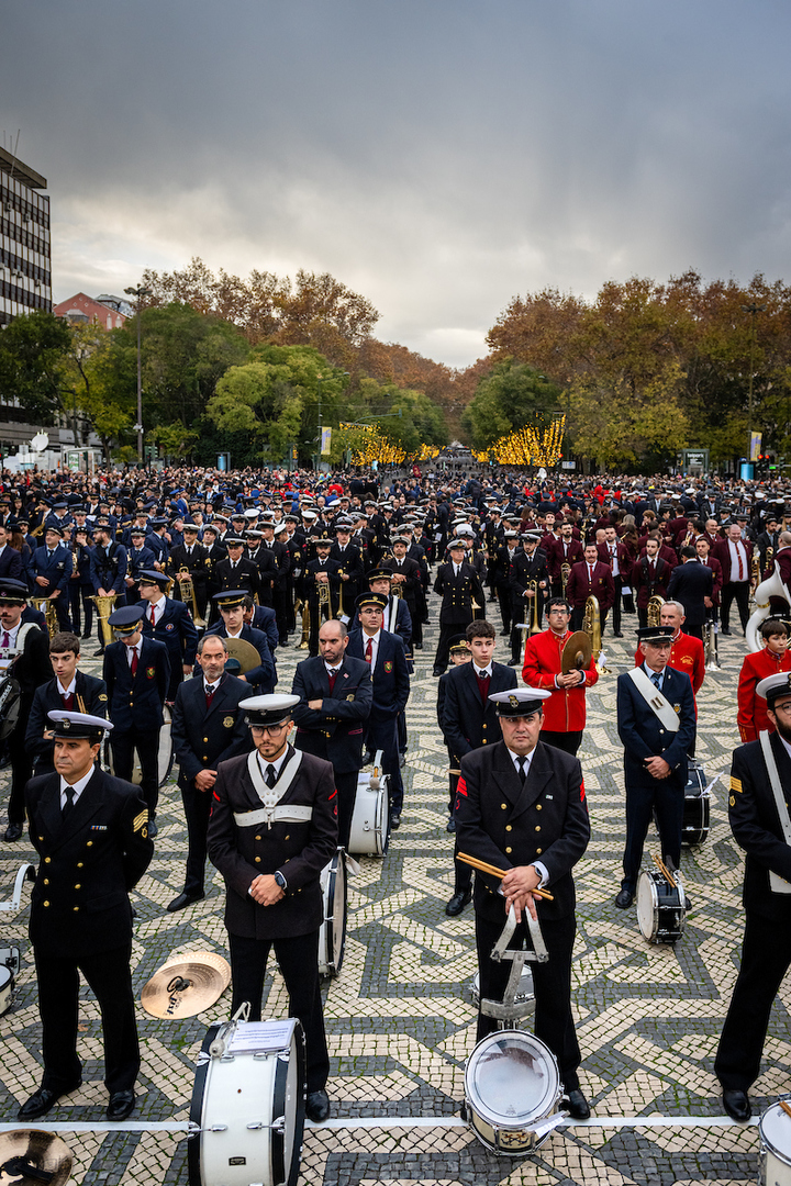 Desfile Nacional de Bandas Filarmónicas na Avenida da Liberdade, em Lisboa