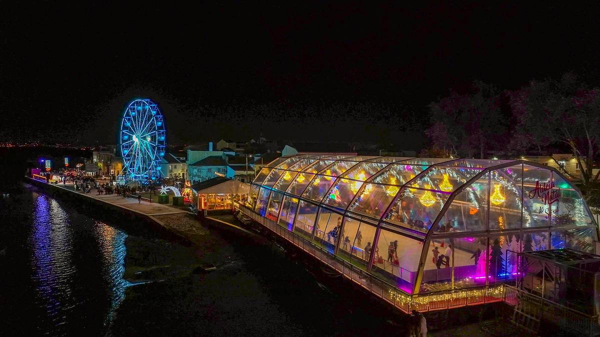 Aldeia Natal do Seixal, pista de gelo, roda gigante