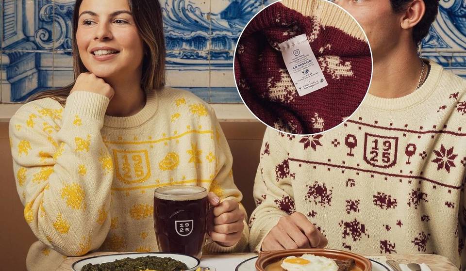 Il n&rsquo;y a que 200 pulls de Noël Portugália à vendre et si vous réunissez quatre amis, vous obtiendrez un dîner gratuit pour chacun d&rsquo;entre eux.