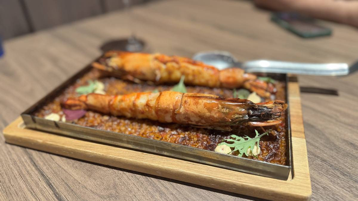 Arroz de Forno com Camarão-Tigre no restaurante 550º