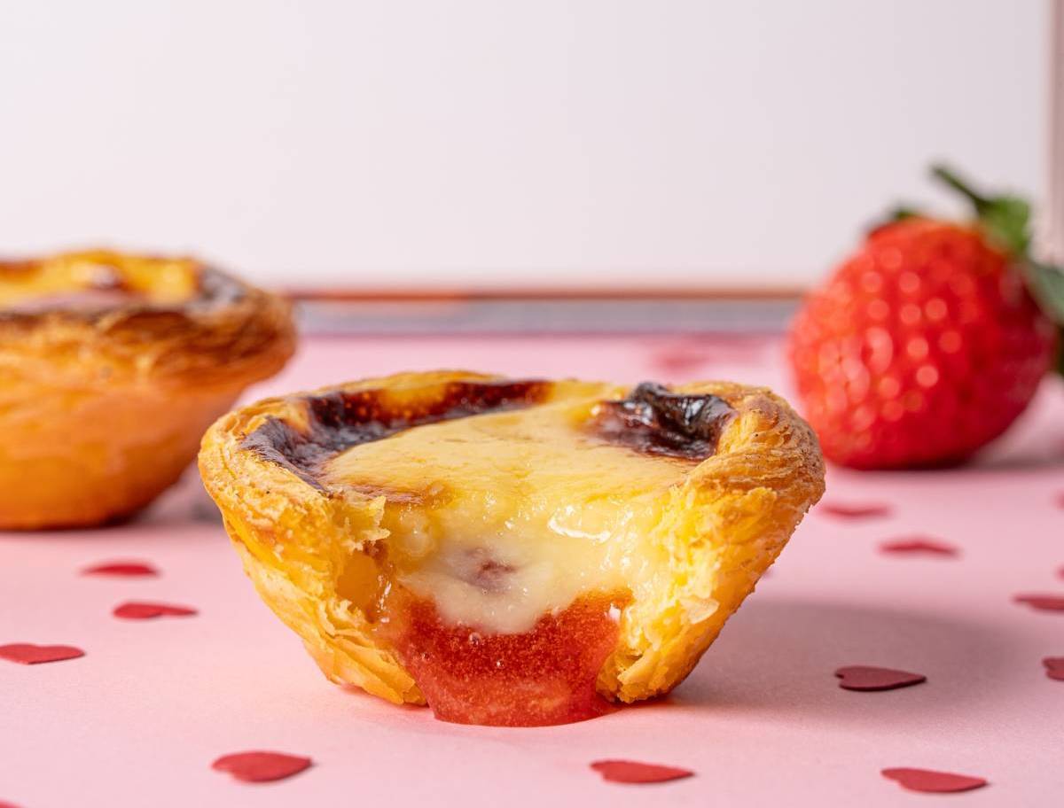 Pastel de Nata de Morango da Fábrica da Nata