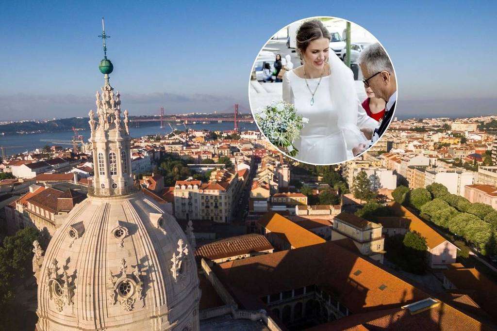 A princesa Leopoldina do Liechtenstein casou-se na Basílica da Estrela, em Lisboa