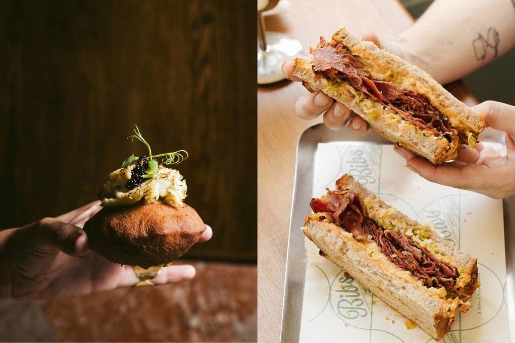 Lobster Manglorian Banana Bun + Bibs Sandes Reuben