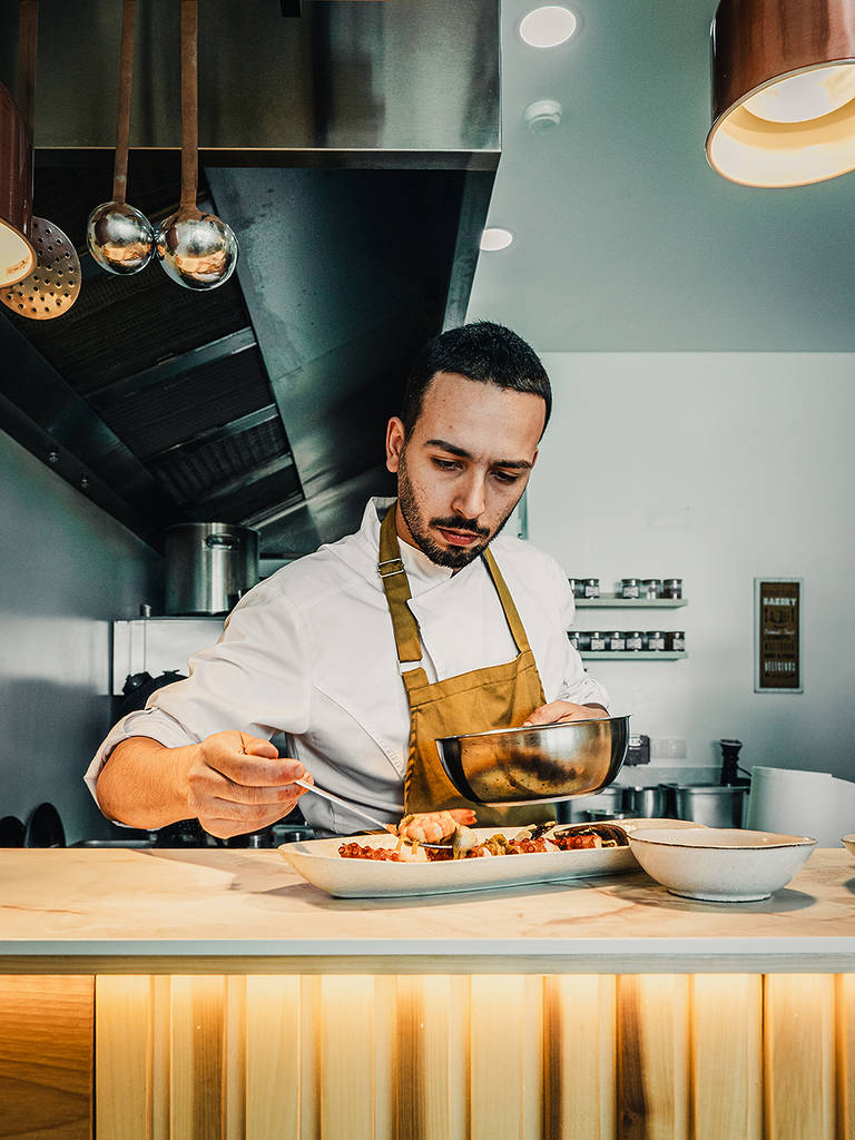 chef do restaurante Meia Casca na quinzena gastronómica do polvo na lourinhã