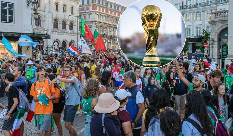 Durante 39 días, el Terreiro do Paço se convierte en la principal arena del Mundial de Fútbol en Lisboa, con una pantalla gigante y acceso gratuito